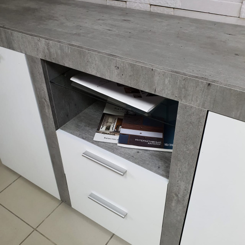 Комод Бест-9 (Бетон/Белый)