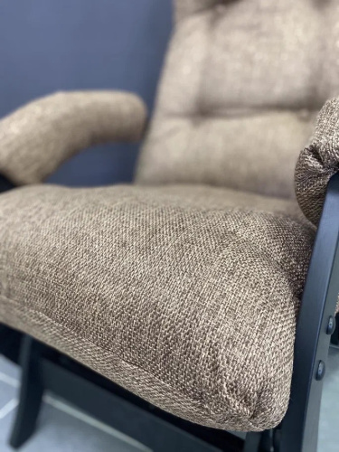 Кресло-маятник Неаполь Модель 12 (Венге-эмаль/Ткань Коричневый Malta 15 А)