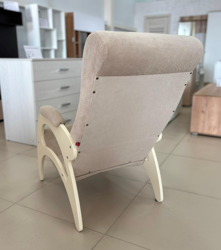 Кресло для отдыха Неаполь Модель 9 без лозы (Дуб шампань-эмаль/Ткань Ваниль Verona Vanilla)