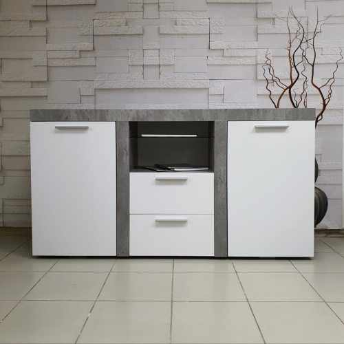 Комод Бест-9 (Бетон/Белый)